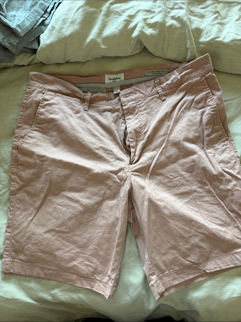 Goodfellow & Co Pale Pink Flat Front Chino Shorts